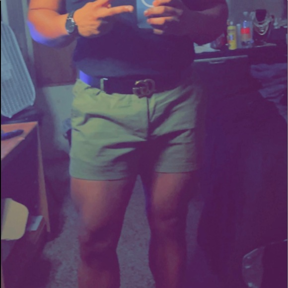 Olive Chino Shorts - Picture 3 of 3